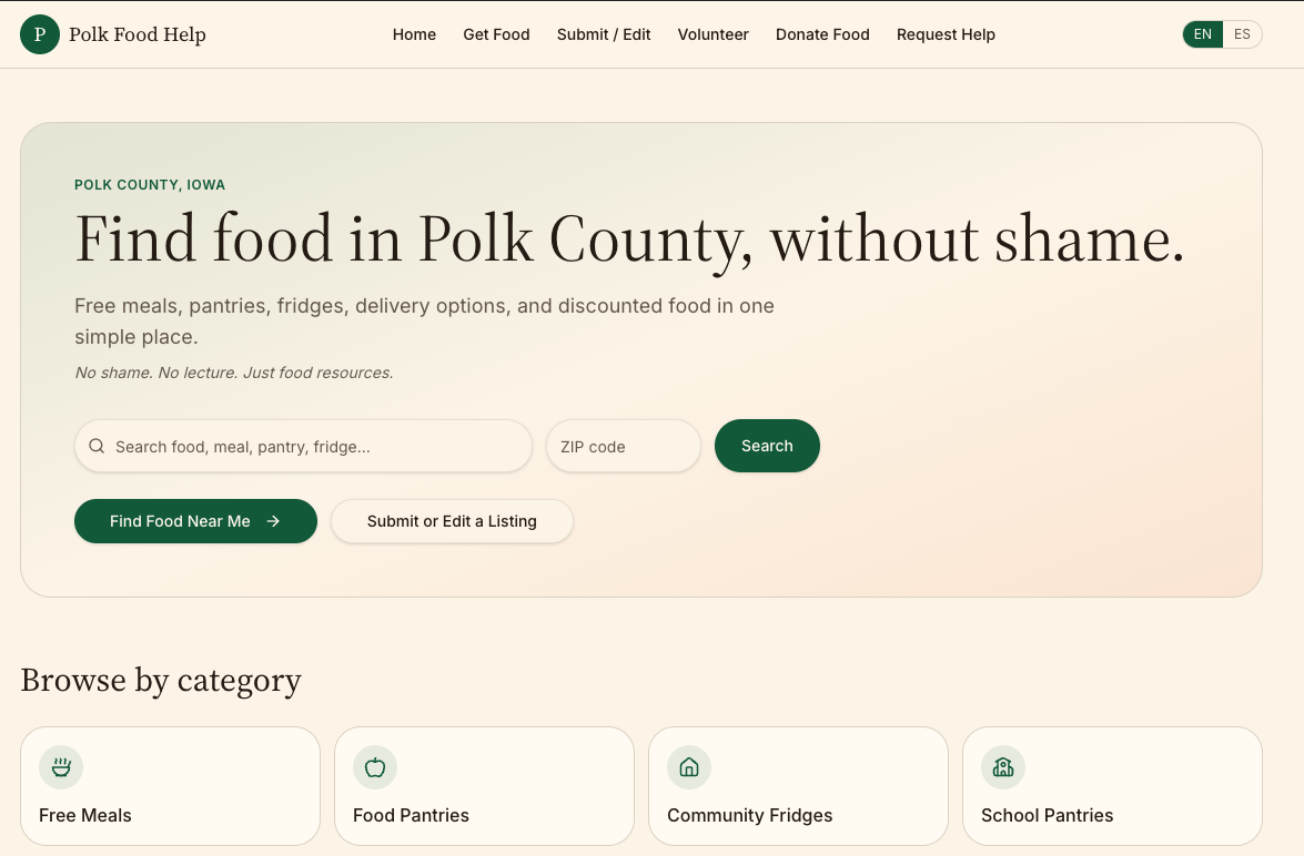 Polk Food Help poster preview